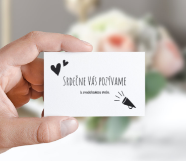 POZVÁNKY K STOLU - Čiernobiele 1